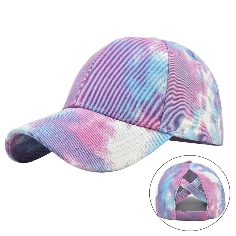 HAT Tie tyed  Purple- teal- blue
